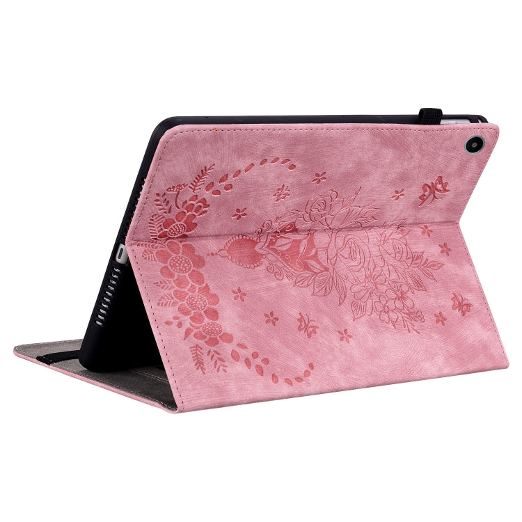 For Huawei MatePad SE 10.4 Butterfly Rose Embossed Leather Tablet Case(Pink) - Huawei Cases by PMC TechLife | Online Shopping South Africa | PMC TechLife | Buy Now Pay Later Mobicred