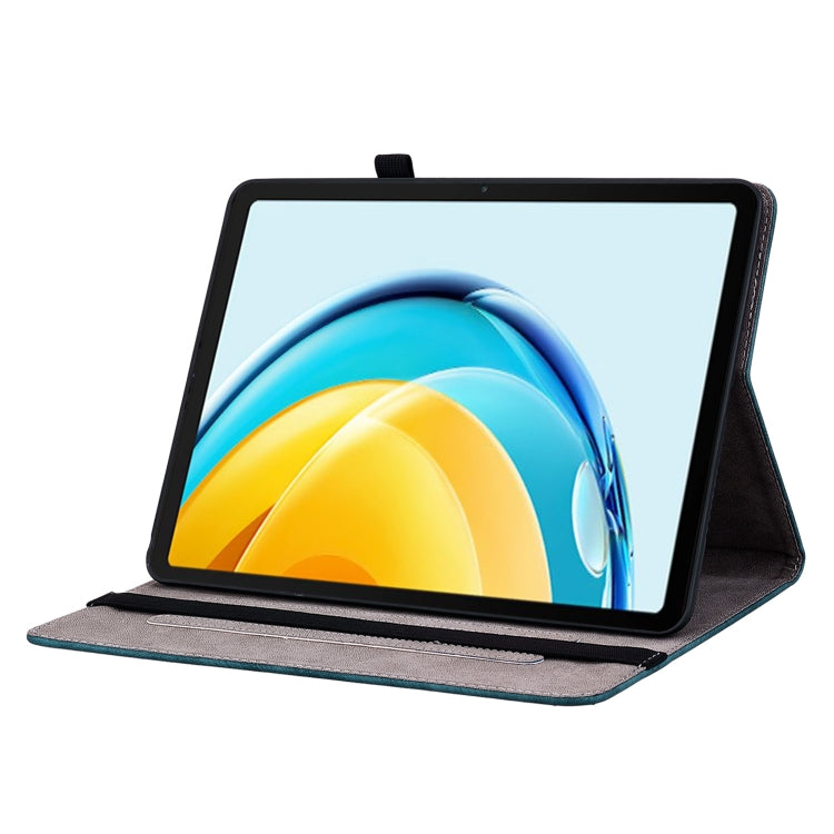 For Huawei MatePad SE 10.4 Butterfly Rose Embossed Leather Tablet Case(Dark Blue) - Huawei Cases by PMC TechLife | Online Shopping South Africa | PMC TechLife | Buy Now Pay Later Mobicred