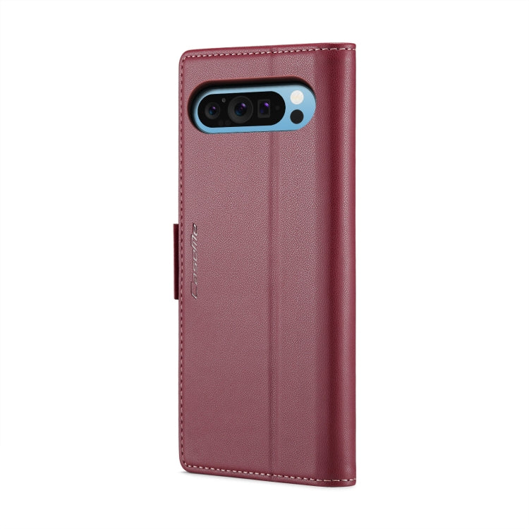 For Google Pixel 9 Pro XL CaseMe 023 Butterfly Buckle Litchi Texture RFID Anti-theft Leather Phone Case(Wine Red) - Google Cases by CaseMe | Online Shopping South Africa | PMC Jewellery | Buy Now Pay Later Mobicred