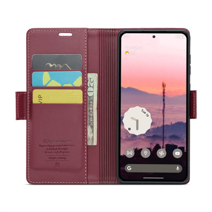 For Google Pixel 9 / 9 Pro CaseMe 023 Butterfly Buckle Litchi Texture RFID Anti-theft Leather Phone Case(Wine Red) - Google Cases by CaseMe | Online Shopping South Africa | PMC Jewellery | Buy Now Pay Later Mobicred