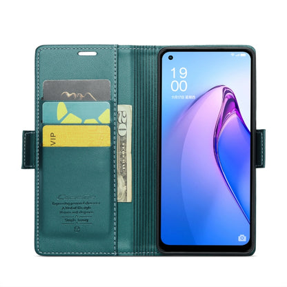 For OPPO F21 Pro 5G Globa/Reno8 Z Global CaseMe 023 Butterfly Buckle Litchi Texture RFID Anti-theft Leather Phone Case(Pearly Blue) - OPPO Cases by CaseMe | Online Shopping South Africa | PMC Jewellery | Buy Now Pay Later Mobicred