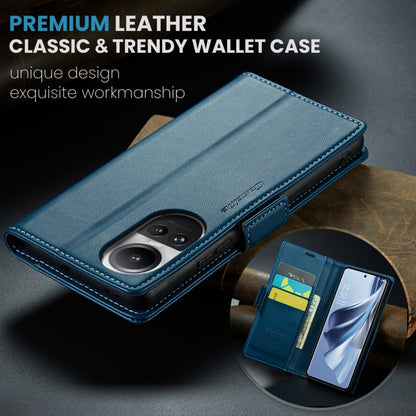 For OPPO Reno10 5G Global／Reno10 Pro Global CaseMe 023 Butterfly Buckle Litchi Texture RFID Anti-theft Leather Phone Case(Blue) - OPPO Cases by CaseMe | Online Shopping South Africa | PMC Jewellery | Buy Now Pay Later Mobicred