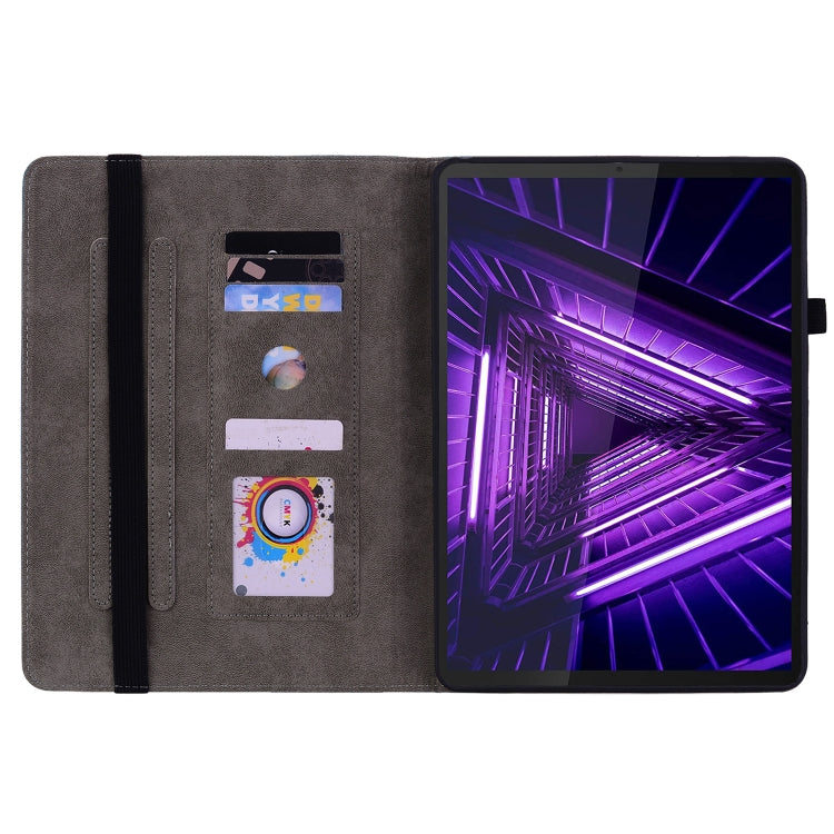 For Lenovo M10 Plus Butterfly Rose Embossed Leather Tablet Case(Green) - Lenovo by PMC TechLife | Online Shopping South Africa | PMC TechLife | Buy Now Pay Later Mobicred