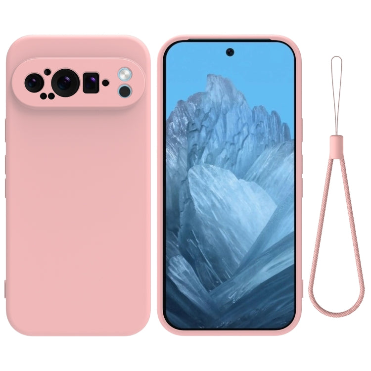 For Google Pixel 9 Pro Pure Color Liquid Silicone Shockproof Phone Case(Pink) - Google Cases by PMC Jewellery | Online Shopping South Africa | PMC Jewellery | Buy Now Pay Later Mobicred