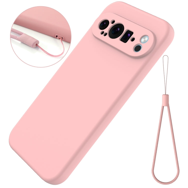 For Google Pixel 9 Pro Pure Color Liquid Silicone Shockproof Phone Case(Pink) - Google Cases by PMC Jewellery | Online Shopping South Africa | PMC Jewellery | Buy Now Pay Later Mobicred