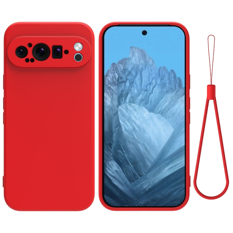 For Google Pixel 9 Pro Pure Color Liquid Silicone Shockproof Phone Case(Red) - Google Cases by PMC Jewellery | Online Shopping South Africa | PMC Jewellery | Buy Now Pay Later Mobicred