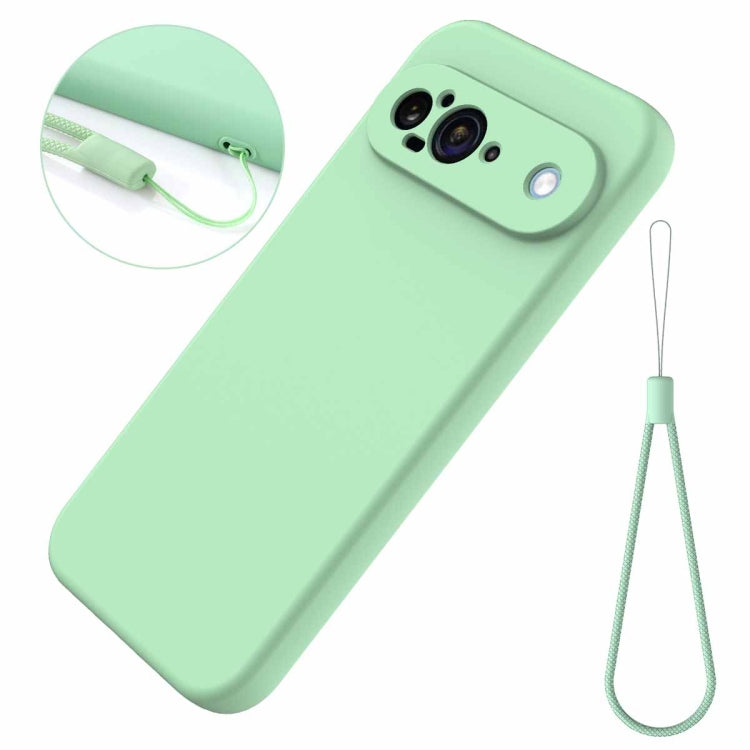 For Google Pixel 9 Pure Color Liquid Silicone Shockproof Phone Case(Green) - Google Cases by PMC Jewellery | Online Shopping South Africa | PMC Jewellery | Buy Now Pay Later Mobicred