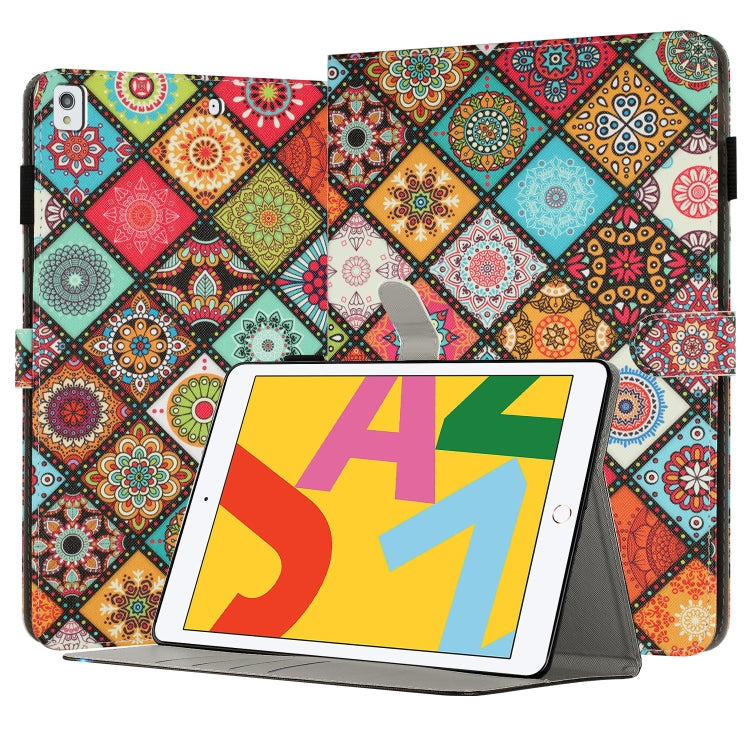 For iPad 10.2 2021 / 2020 Painted Leather Smart Tablet Case(Ethnic Style) - iPad 10.2 Cases by PMC TechLife | Online Shopping South Africa | PMC TechLife