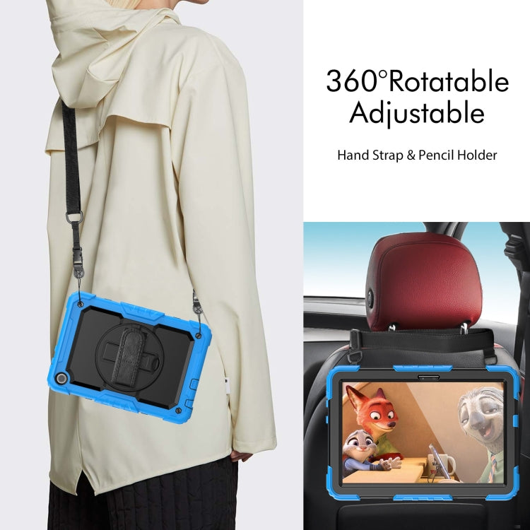 For Lenovo Tab M10 10.1 Gen 3rd Silicone Hybrid PC Tablet Case with Shoulder Strap(Light Blue) - Lenovo by PMC TechLife | Online Shopping South Africa | PMC TechLife | Buy Now Pay Later Mobicred