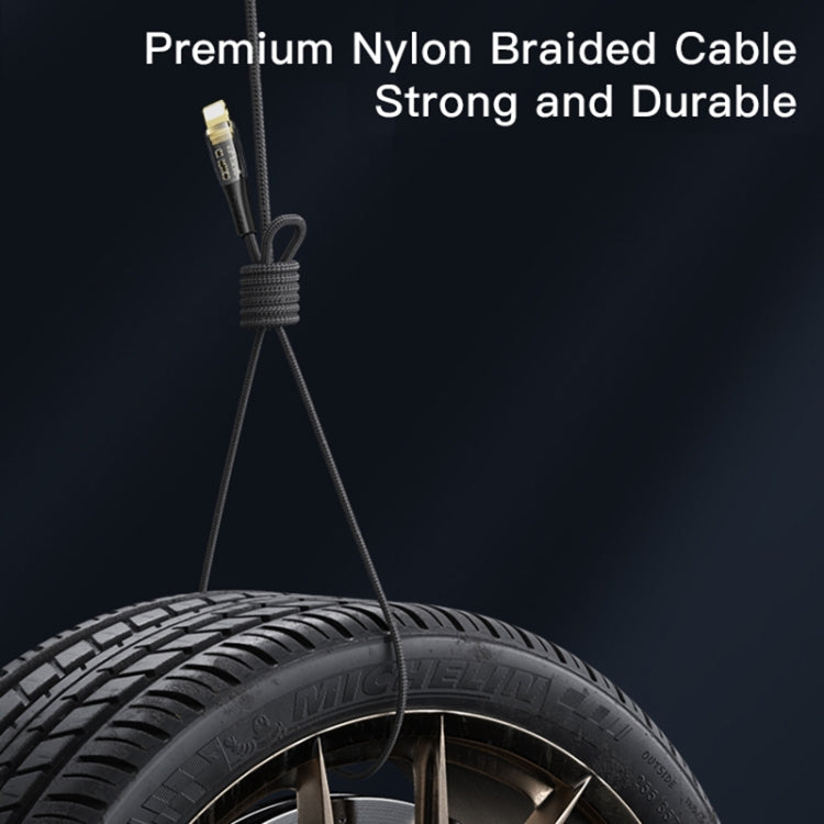 YESIDO CA101 PD 20W USB-C / Type-C to 8 Pin Braided Charging Data Cable, Length:1.2m(Black) - free shipping - PMC Jewellery - Order now!