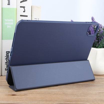 For iPad Pro 11 2024 GEBEI 3-folding Holder Shockproof Flip Leather Tablet Case(Dark Blue) - iPad Pro 11 2024 Cases by GEBEI | Online Shopping South Africa | PMC Jewellery | Buy Now Pay Later Mobicred