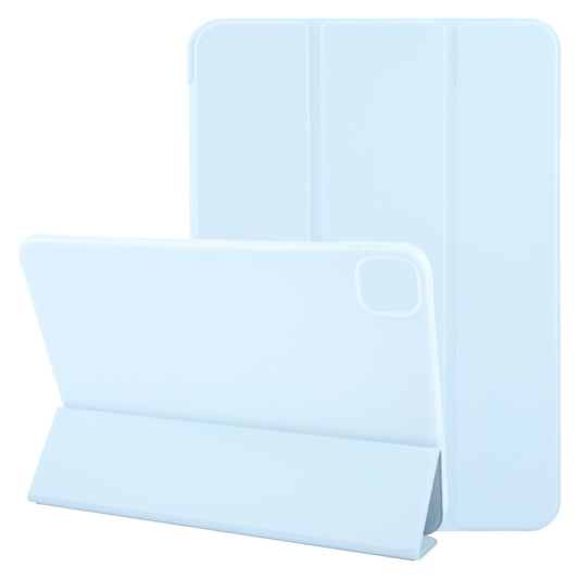 For iPad Air 13 2024 GEBEI 3-folding Holder Shockproof Flip Leather Tablet Case(Sky Blue) - iPad Air 13 2024 Cases by GEBEI | Online Shopping South Africa | PMC Jewellery | Buy Now Pay Later Mobicred