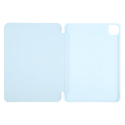 For iPad Air 13 2024 GEBEI 3-folding Holder Shockproof Flip Leather Tablet Case(Sky Blue) - iPad Air 13 2024 Cases by GEBEI | Online Shopping South Africa | PMC Jewellery | Buy Now Pay Later Mobicred