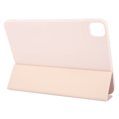 For iPad Air 13 2024 GEBEI 3-folding Holder Shockproof Flip Leather Tablet Case(Pink) - iPad Air 13 2024 Cases by GEBEI | Online Shopping South Africa | PMC Jewellery | Buy Now Pay Later Mobicred
