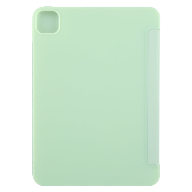 For iPad Pro 13 2024 GEBEI 3-folding Holder Shockproof Flip Leather Tablet Case(Green) - iPad Pro 13 2024 Cases by GEBEI | Online Shopping South Africa | PMC TechLife | Buy Now Pay Later Mobicred