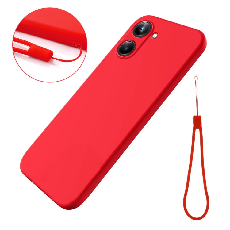 For Realme 10 Pro 5G Pure Color Liquid Silicone Shockproof Phone Case(Red) - Realme Cases by PMC Jewellery | Online Shopping South Africa | PMC Jewellery