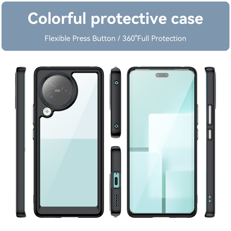 For Xiaomi Civi 3 Colorful Series Acrylic Hybrid TPU Phone Case(Black) - Xiaomi Cases by PMC Jewellery | Online Shopping South Africa | PMC Jewellery | Buy Now Pay Later Mobicred