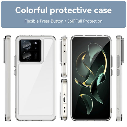 For Xiaomi 13T Pro Colorful Series Acrylic Hybrid TPU Phone Case(Transparent) - Xiaomi Cases by PMC Jewellery | Online Shopping South Africa | PMC Jewellery | Buy Now Pay Later Mobicred