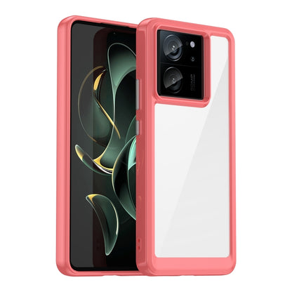 For Xiaomi 13T Pro Colorful Series Acrylic Hybrid TPU Phone Case(Red) - Xiaomi Cases by PMC Jewellery | Online Shopping South Africa | PMC Jewellery | Buy Now Pay Later Mobicred