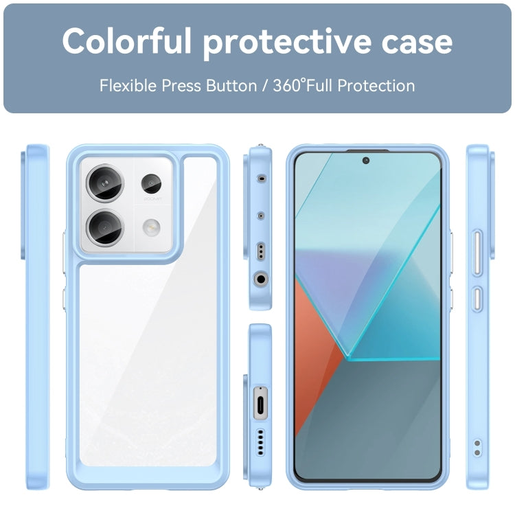 For Xiaomi Redmi Note 13 Pro 5G Colorful Series Acrylic Hybrid TPU Phone Case(Blue) - Note 13 Pro Cases by PMC Jewellery | Online Shopping South Africa | PMC Jewellery | Buy Now Pay Later Mobicred