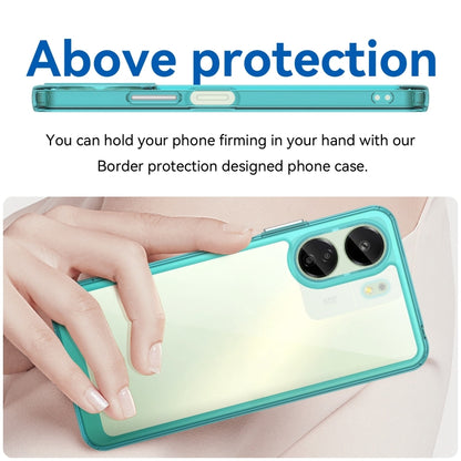 For Xiaomi Redmi 13C 4G Colorful Series Acrylic Hybrid TPU Phone Case(Transparent Blue) - 13C Cases by PMC Jewellery | Online Shopping South Africa | PMC Jewellery | Buy Now Pay Later Mobicred