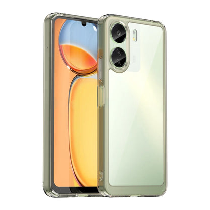 For Xiaomi Redmi 13C 4G Colorful Series Acrylic Hybrid TPU Phone Case(Transparent Grey) - 13C Cases by PMC Jewellery | Online Shopping South Africa | PMC Jewellery | Buy Now Pay Later Mobicred