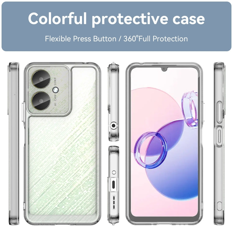 For Xiaomi Poco C65 Colorful Series Acrylic Hybrid TPU Phone Case(Transparent) - Xiaomi Cases by PMC Jewellery | Online Shopping South Africa | PMC Jewellery | Buy Now Pay Later Mobicred