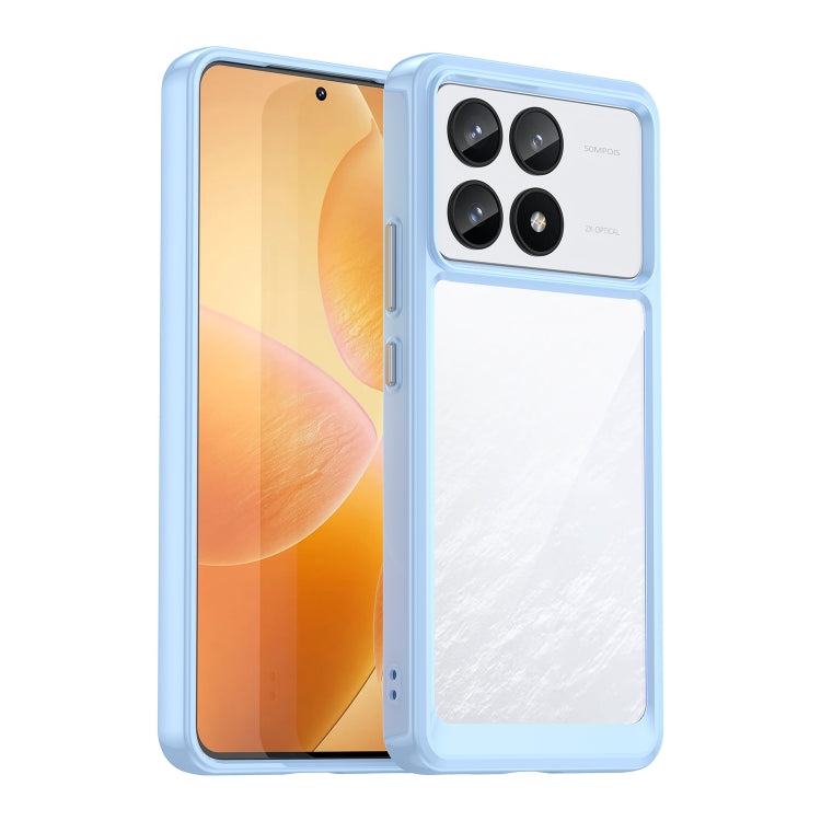 For Xiaomi Redmi K70 Pro Colorful Series Acrylic Hybrid TPU Phone Case(Blue) - K70 Pro Cases by PMC Jewellery | Online Shopping South Africa | PMC Jewellery | Buy Now Pay Later Mobicred