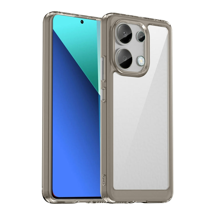 For Xiaomi Redmi Note 13 4G Global Colorful Series Acrylic Hybrid TPU Phone Case(Transparent Grey) - Note 13 Cases by PMC Jewellery | Online Shopping South Africa | PMC Jewellery | Buy Now Pay Later Mobicred