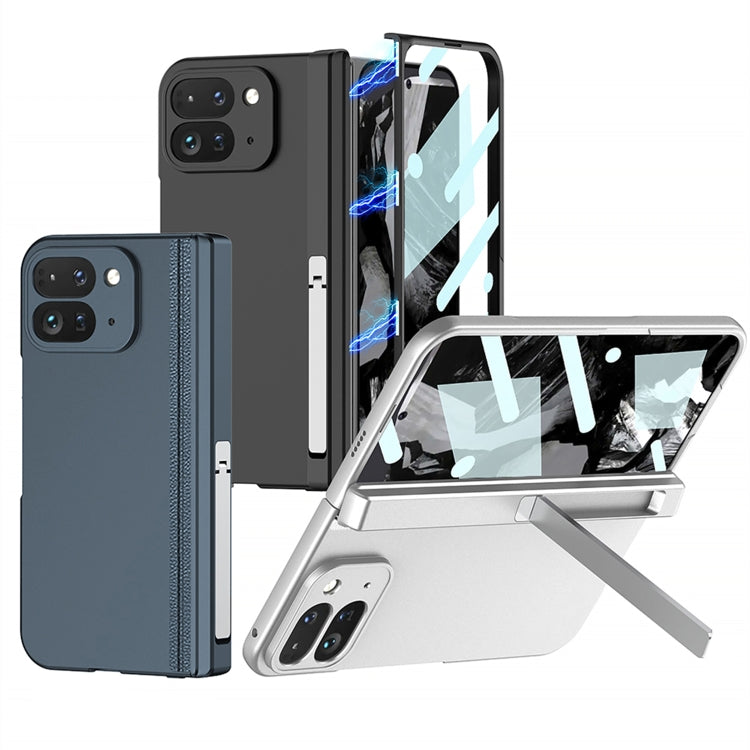 For Google Pixel 9 Pro Fold GKK Integrated Fold Hinge Full Coverage Phone Case with Holder(Blue) - Google Cases by GKK | Online Shopping South Africa | PMC Jewellery | Buy Now Pay Later Mobicred