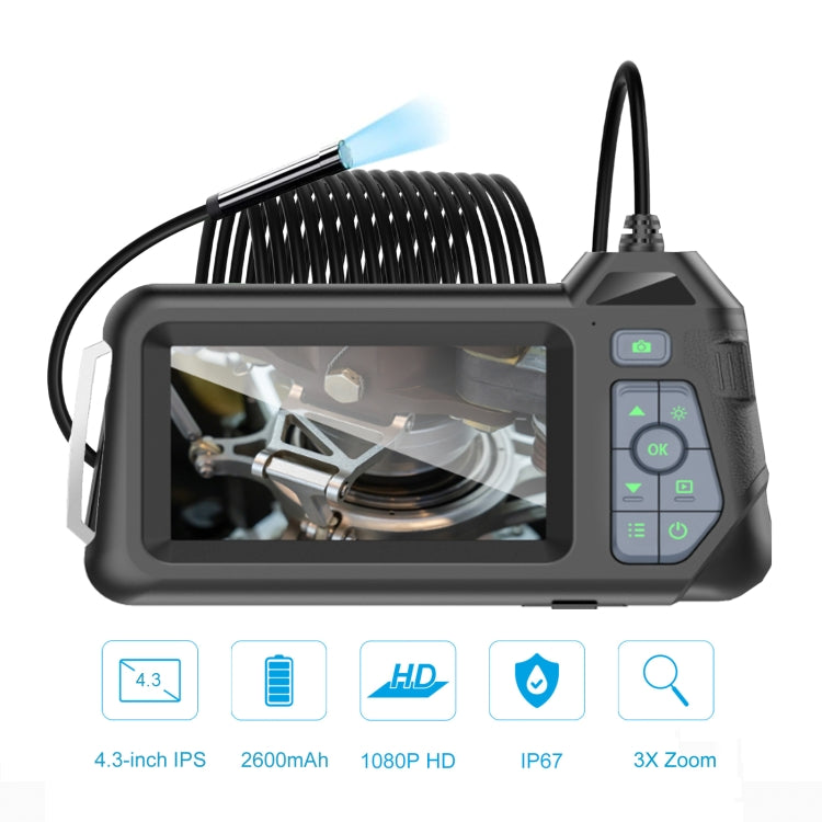 M60 4.3 inch Single Camera with Screen Endoscope, Length:5m(8mm) -  by PMC TechLife | Online Shopping South Africa | PMC TechLife | Buy Now Pay Later Mobicred