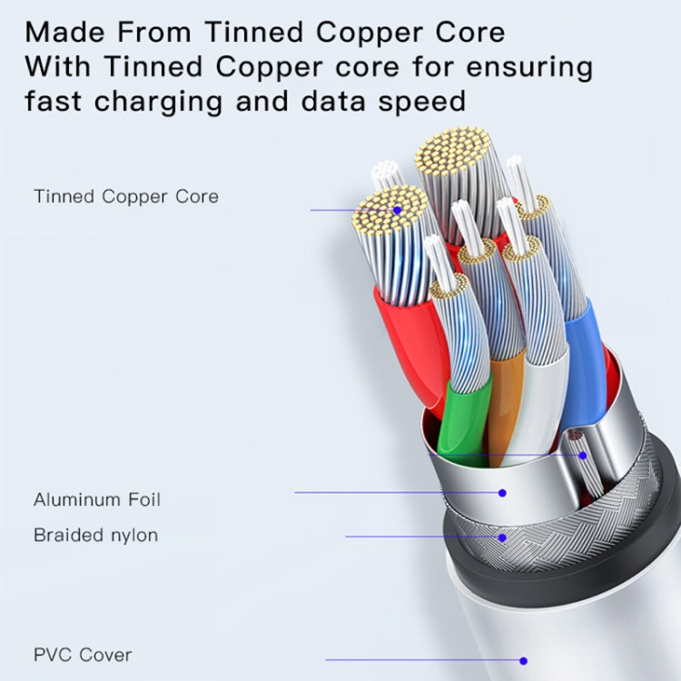 YESIDO CA105 1.2m 2.4A USB to 8 Pin Charging Data Cable with Hook(White) - Normal Style Cable by Yesido | Online Shopping South Africa | PMC Jewellery | Buy Now Pay Later Mobicred