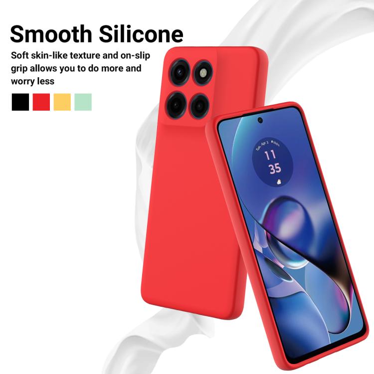 For Motorola Edge 60 Stylus Solid Color Liquid Silicone Dropproof Full Coverage Phone Case(Red) - free shipping - PMC TechLife - Order now!