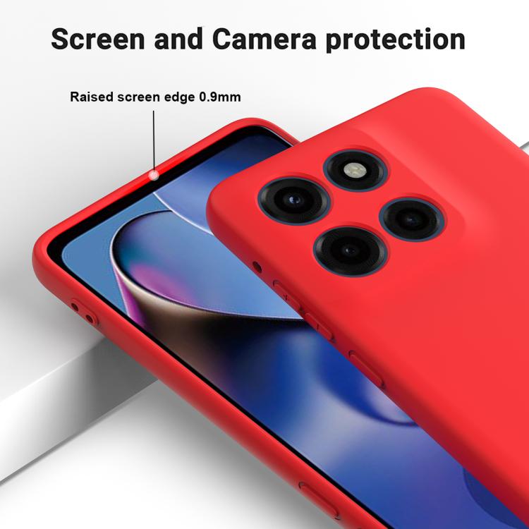 For Motorola Edge 60 Stylus Solid Color Liquid Silicone Dropproof Full Coverage Phone Case(Red) - free shipping - PMC TechLife - Order now!