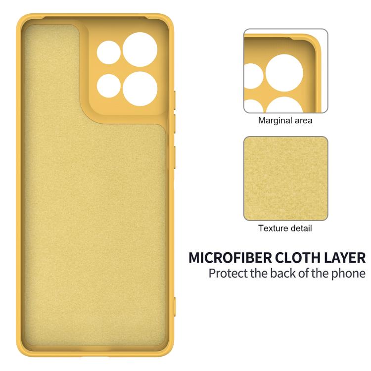 For Motorola Moto G86 5G Solid Color Liquid Silicone Dropproof Full Coverage Phone Case(Yellow) - free shipping - PMC TechLife - Order now!