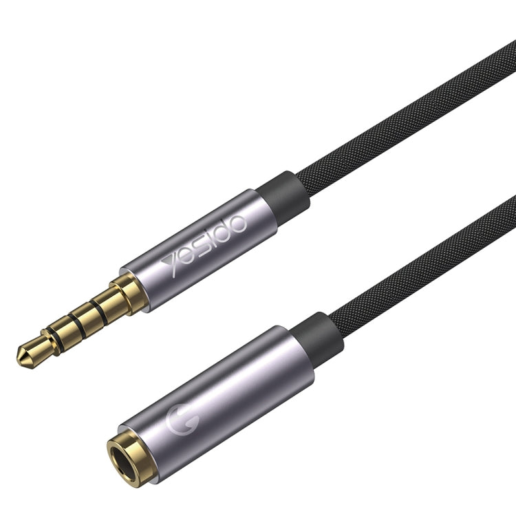 Yesido YAU26 3.5mm Male to 3.5mm Female Audio Cable(Black) - Video & Audio Cable by Yesido | Online Shopping South Africa | PMC Jewellery | Buy Now Pay Later Mobicred