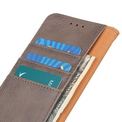 For Xiaomi 14 Pro KHAZNEH Cowhide Texture Flip Leather Phone Case(Khaki) - 14 Pro Cases by PMC Jewellery | Online Shopping South Africa | PMC Jewellery | Buy Now Pay Later Mobicred