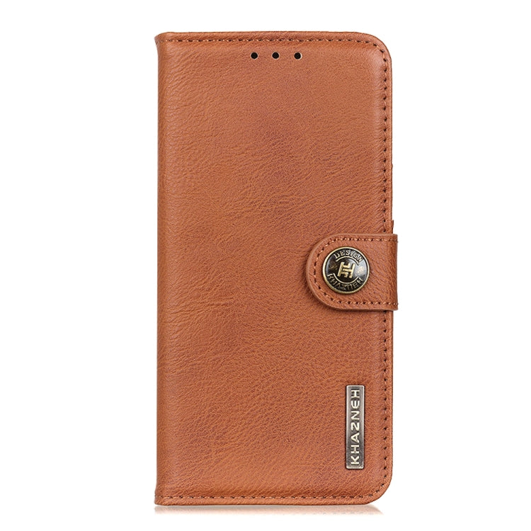 For Xiaomi Redmi Note 13 4G KHAZNEH Cowhide Texture Flip Leather Phone Case(Brown) - Note 13 Cases by PMC Jewellery | Online Shopping South Africa | PMC Jewellery | Buy Now Pay Later Mobicred