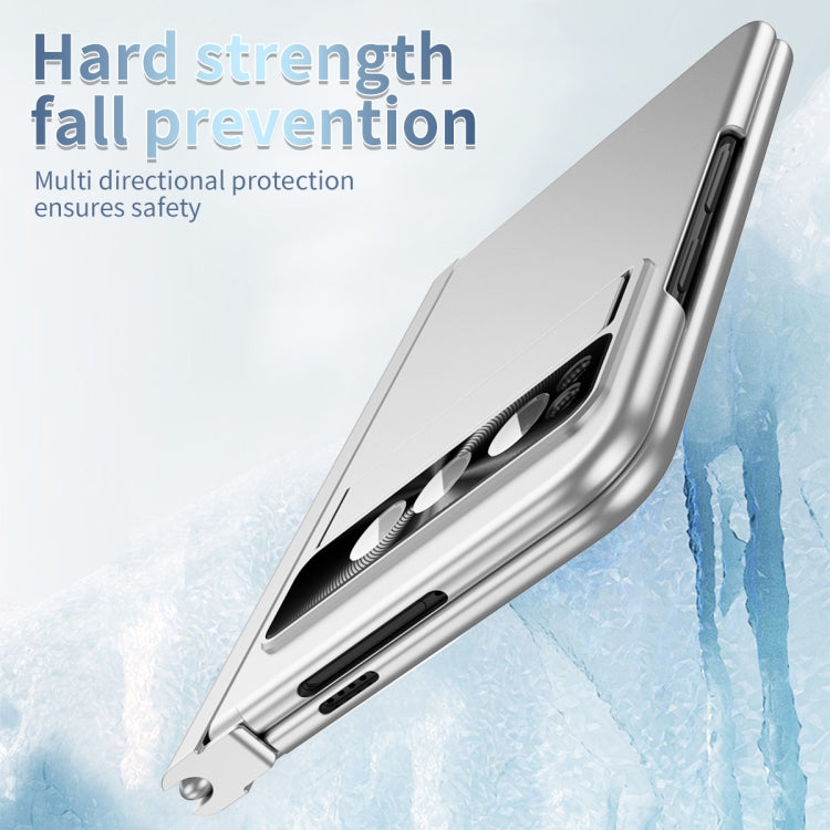 For Google Pixel Fold Integrated Electroplating Pen Slot Folding Phone Case with Stylus(Silver) - free shipping - PMC TechLife - Order now!