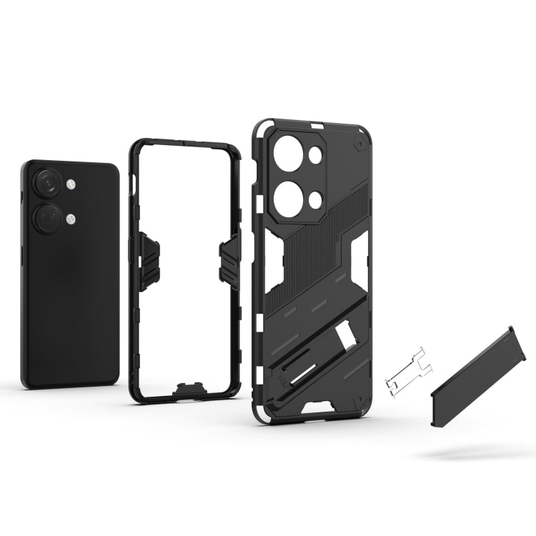 For OnePlus Ace 2V Punk Armor 2 in 1 PC + TPU Phone Case with Holder(Grey) - OnePlus Cases by PMC TechLife | Online Shopping South Africa | PMC TechLife | Buy Now Pay Later Mobicred