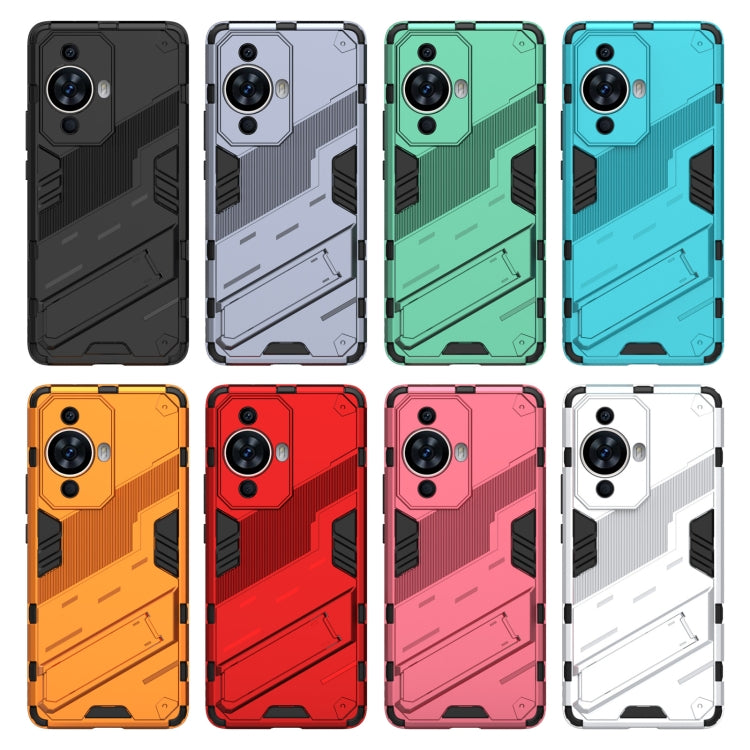 For Huawei nova 11 Pro 4G Punk Armor 2 in 1 PC + TPU Phone Case with Holder(Black) - Huawei Cases by PMC TechLife | Online Shopping South Africa | PMC TechLife | Buy Now Pay Later Mobicred