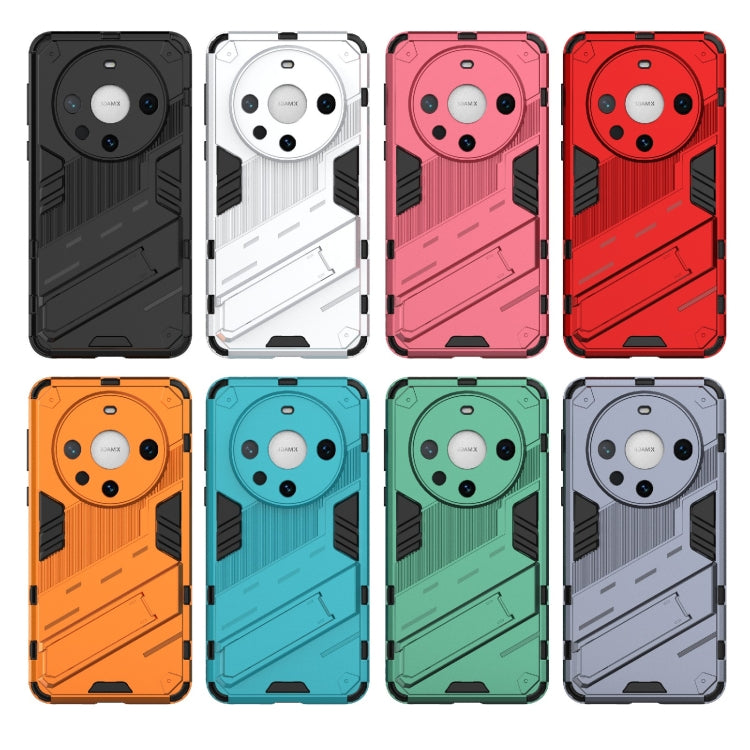 For Huawei Mate 60 Pro Punk Armor 2 in 1 PC + TPU Phone Case with Holder(Orange) - Huawei Cases by PMC TechLife | Online Shopping South Africa | PMC TechLife | Buy Now Pay Later Mobicred