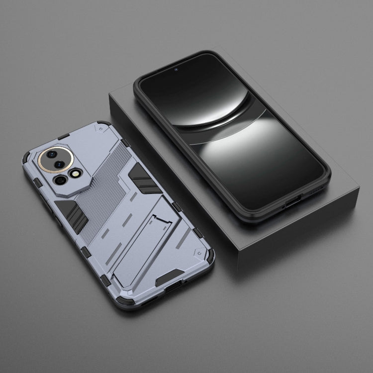 For Huawei nova 12 5G Punk Armor 2 in 1 PC + TPU Phone Case with Holder(Grey) - Huawei Cases by PMC TechLife | Online Shopping South Africa | PMC TechLife | Buy Now Pay Later Mobicred