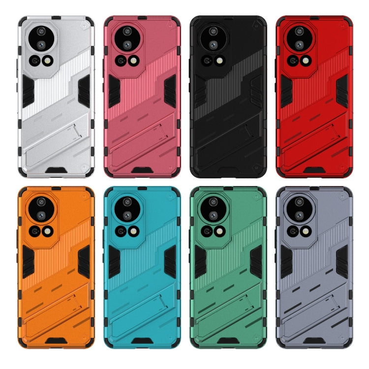 For Huawei nova 12 Pro Punk Armor 2 in 1 PC + TPU Phone Case with Holder(Black) - Huawei Cases by PMC TechLife | Online Shopping South Africa | PMC TechLife | Buy Now Pay Later Mobicred