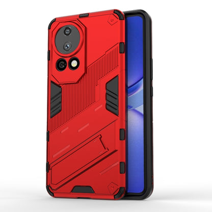 For Huawei nova 12 Pro Punk Armor 2 in 1 PC + TPU Phone Case with Holder(Red) - Huawei Cases by PMC Jewellery | Online Shopping South Africa | PMC Jewellery | Buy Now Pay Later Mobicred