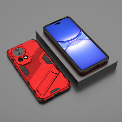 For Huawei nova 12 Pro Punk Armor 2 in 1 PC + TPU Phone Case with Holder(Red) - Huawei Cases by PMC Jewellery | Online Shopping South Africa | PMC Jewellery | Buy Now Pay Later Mobicred