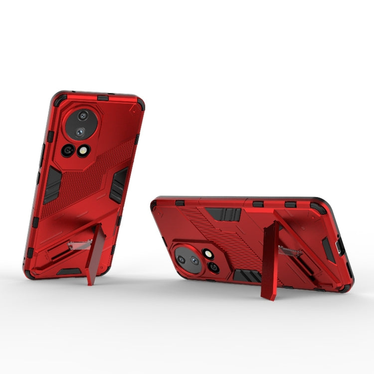 For Huawei nova 12 Pro Punk Armor 2 in 1 PC + TPU Phone Case with Holder(Red) - Huawei Cases by PMC Jewellery | Online Shopping South Africa | PMC Jewellery | Buy Now Pay Later Mobicred