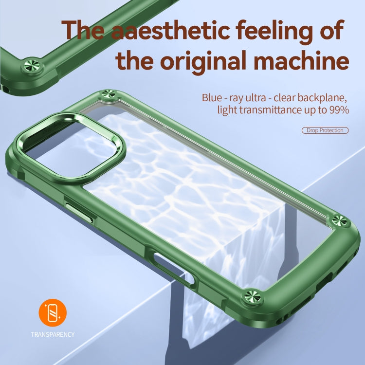 For iPhone 16 Pro Max TPU + PC Lens Protection Phone Case(Green) - iPhone 16 Pro Max Cases by PMC TechLife | Online Shopping South Africa | PMC TechLife | Buy Now Pay Later Mobicred