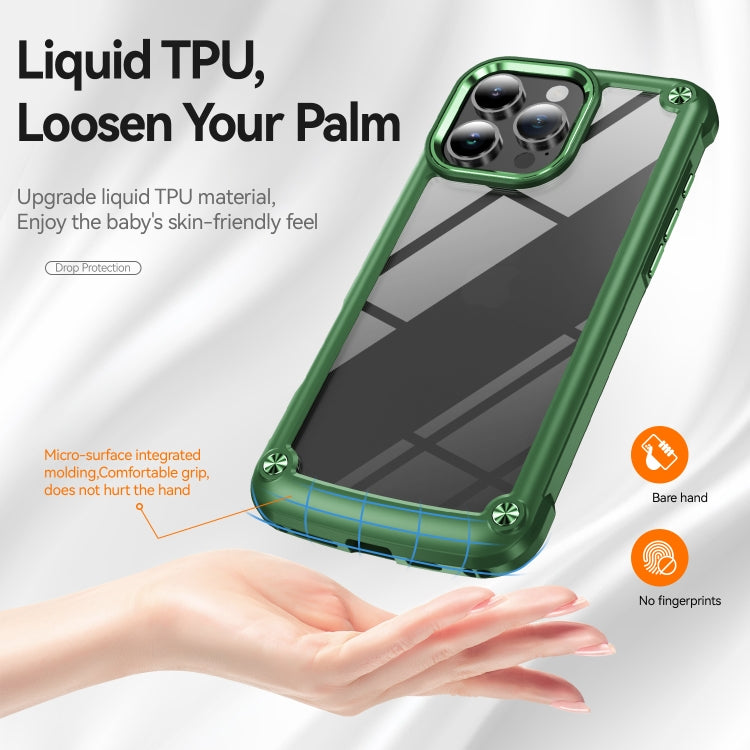 For iPhone 16 Pro Max TPU + PC Lens Protection Phone Case(Green) - iPhone 16 Pro Max Cases by PMC TechLife | Online Shopping South Africa | PMC TechLife | Buy Now Pay Later Mobicred