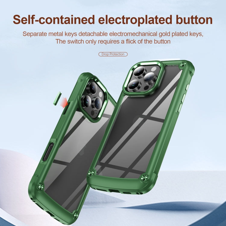 For iPhone 16 Pro Max TPU + PC Lens Protection Phone Case(Green) - iPhone 16 Pro Max Cases by PMC TechLife | Online Shopping South Africa | PMC TechLife | Buy Now Pay Later Mobicred